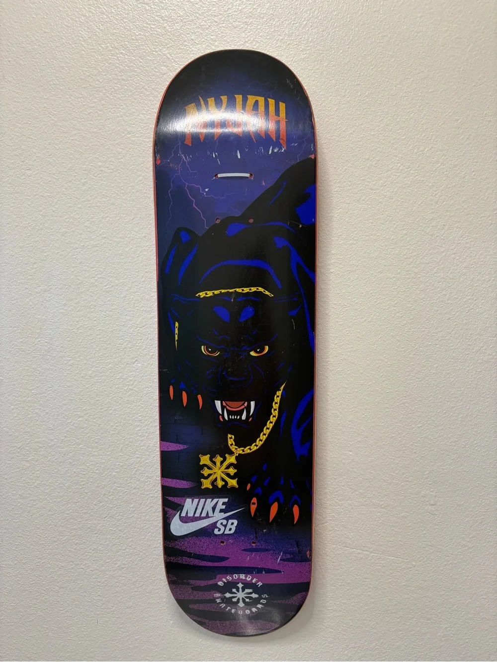 Nike SB Kids Black Panther Graphic Skateboard Deck - Black/Blue